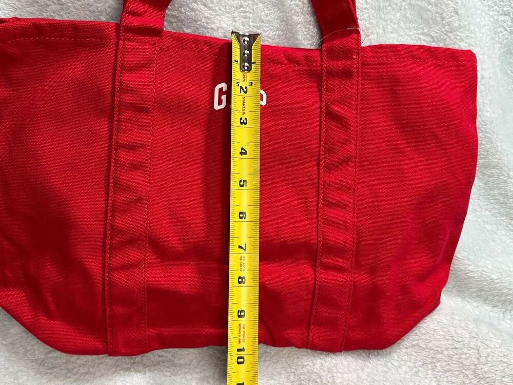 Gap Red Canvas Logo Mini Tote Bag - Picture 4 of 6
